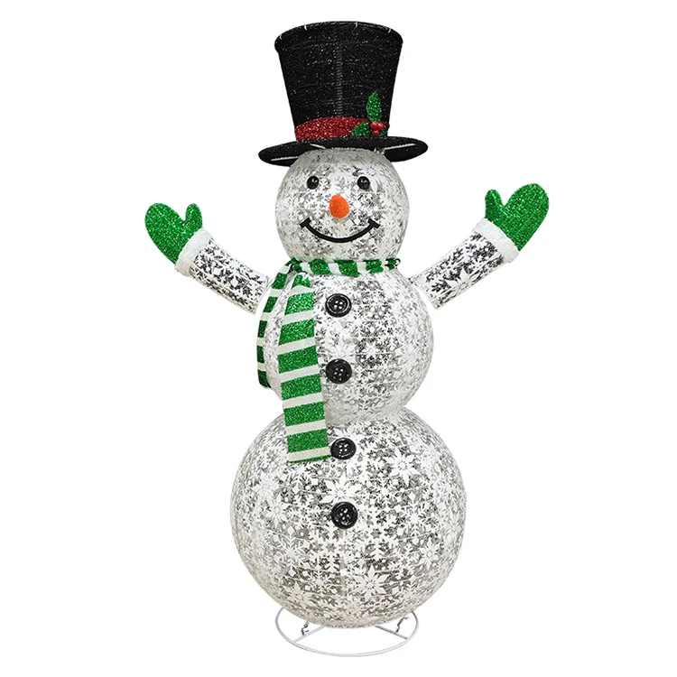 High Quality Modify Product Snowman Decoration Christmas Holiday Party Outdoor Garden Embellishment Luminous Led Night Lights