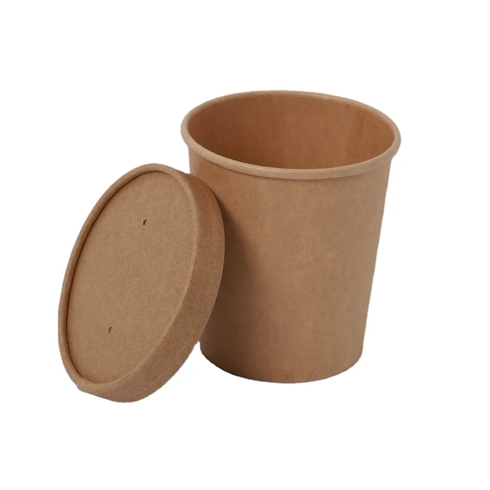 Custom Wholesale Printing Disposable paper soup cup with lid custom printing eco friendly cups for tea,coffee