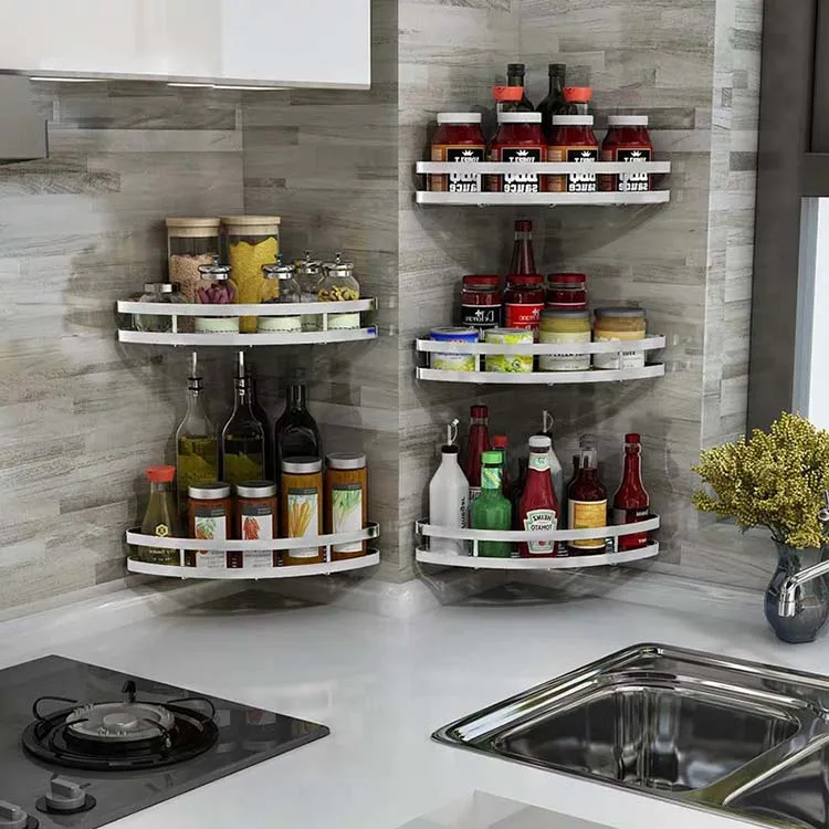 Organizer Over The Sink Kitchen Drainer Dish Seasoning Multi Functional Pot Cover Stainless Steel Storage Holder & Rack