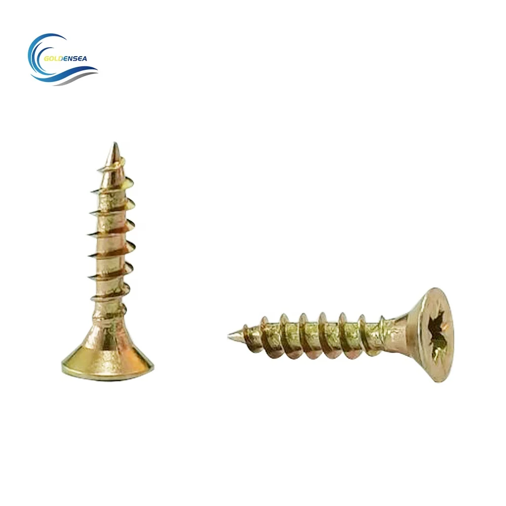M6 30-150mm Factory price Din countersunk head chipboard screws with nibs under head factory