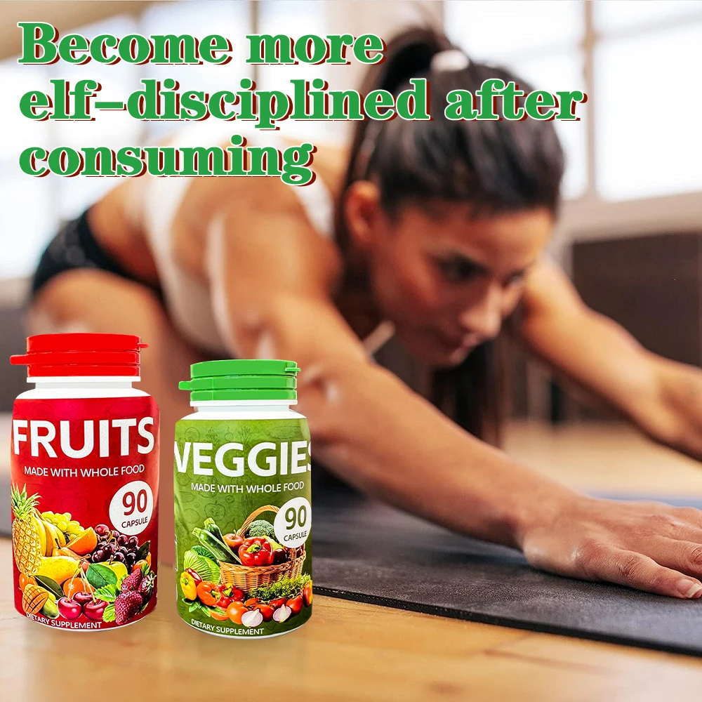 OEM/ODM Fruits and Veggies Greens Capsules  Vegan Support with Immune Supplement Organic Vitamins for Women Men and Kids