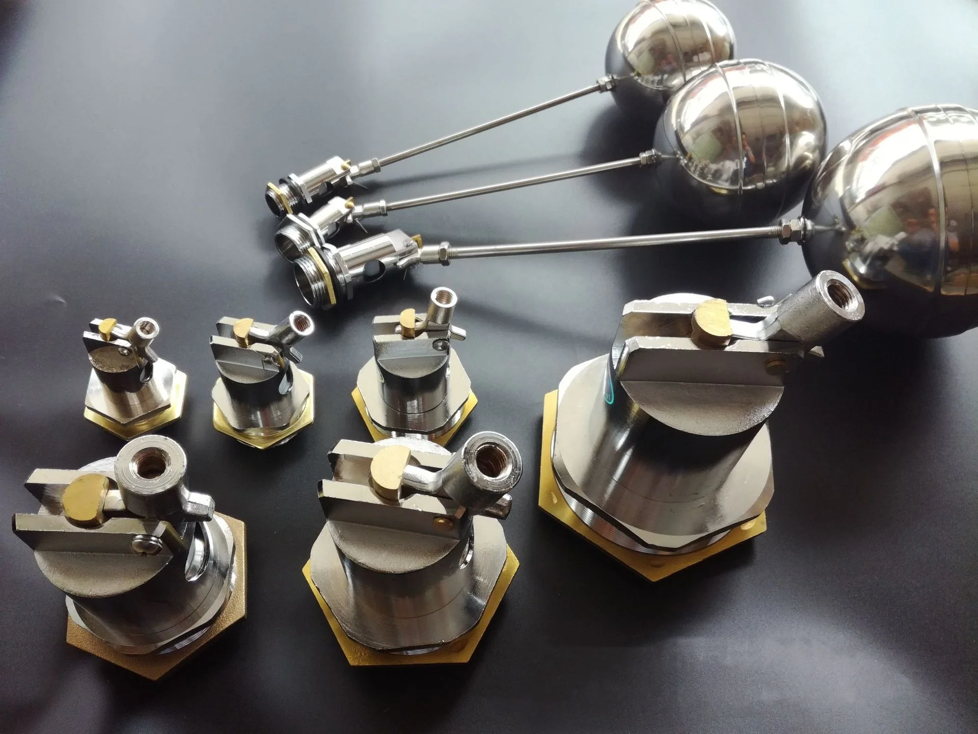 chrome or nickel plating Brass  body float valve with stainless steel rod & ball water level control for water tank