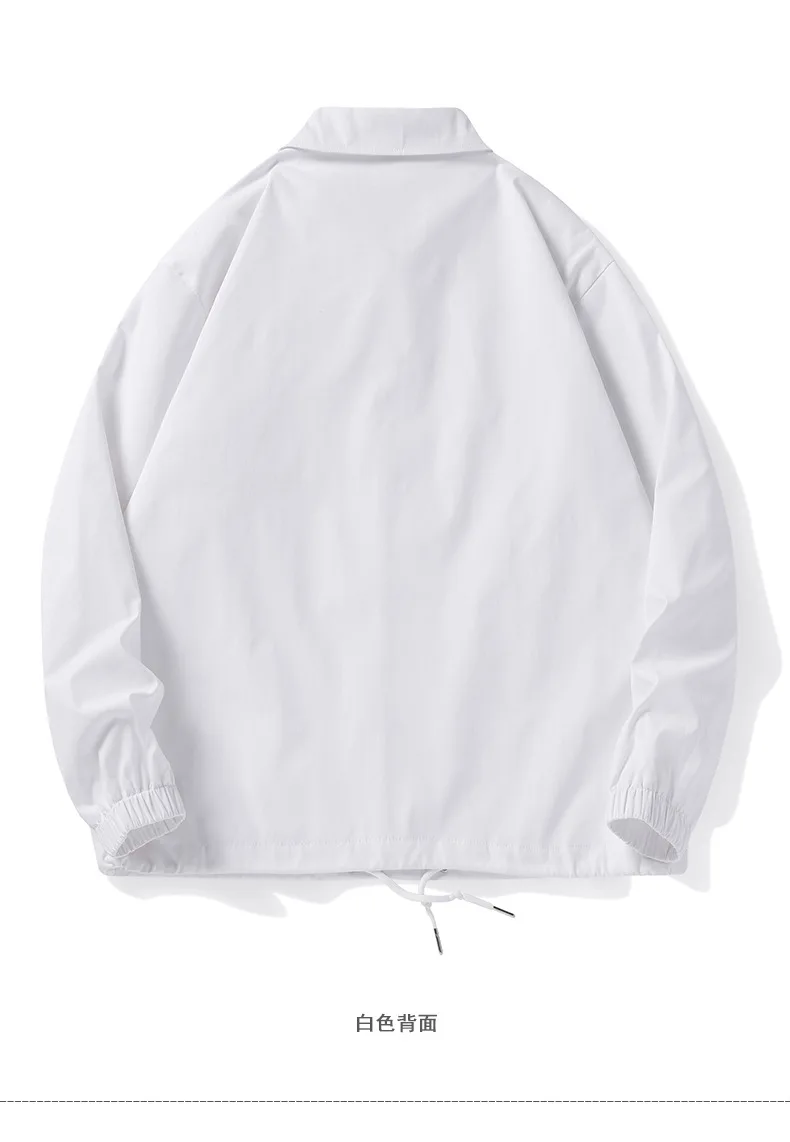 2022 Customized Clothing Manufacturer 100% Polyester Lightweight Coach Jacket For Men Bomber Jacket Button Up Coach Jacket