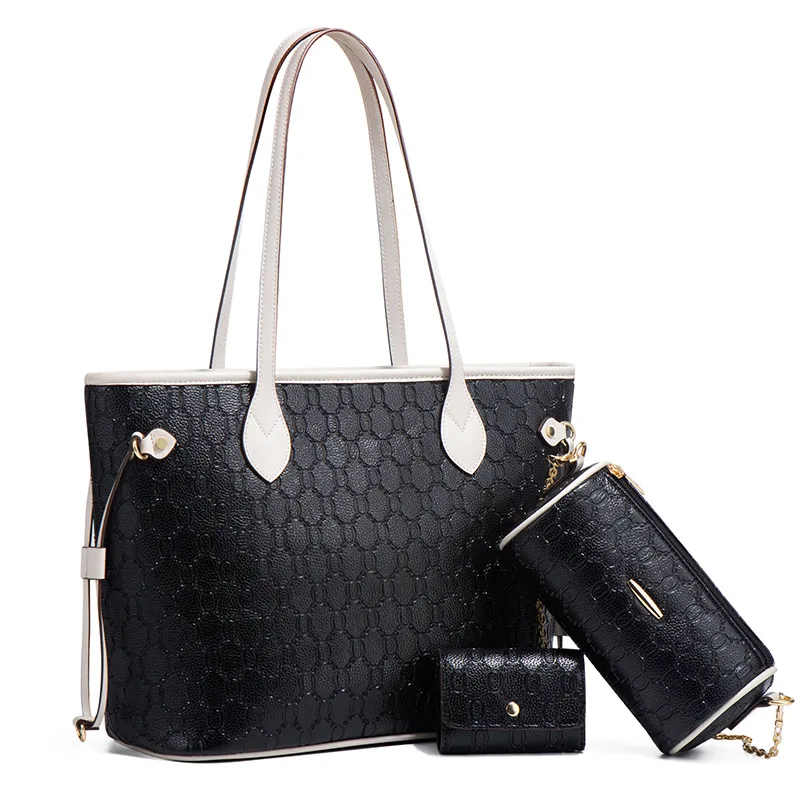 New design large-capacity high-quality PU material lattice women crossbody hand bags ladies handbag sac