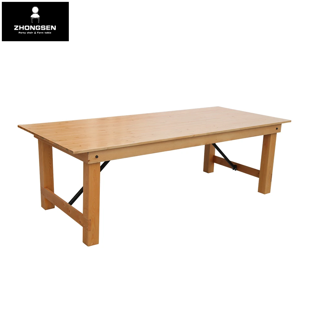 popular furniture wholesale hotel banquet party event wedding  solid wood farm table