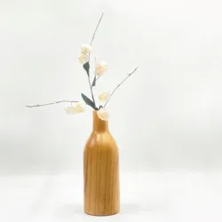 Paulownia Wood Bottle Vase set Handmade Wooden Flower Vase for Home Decor Hotel decoration