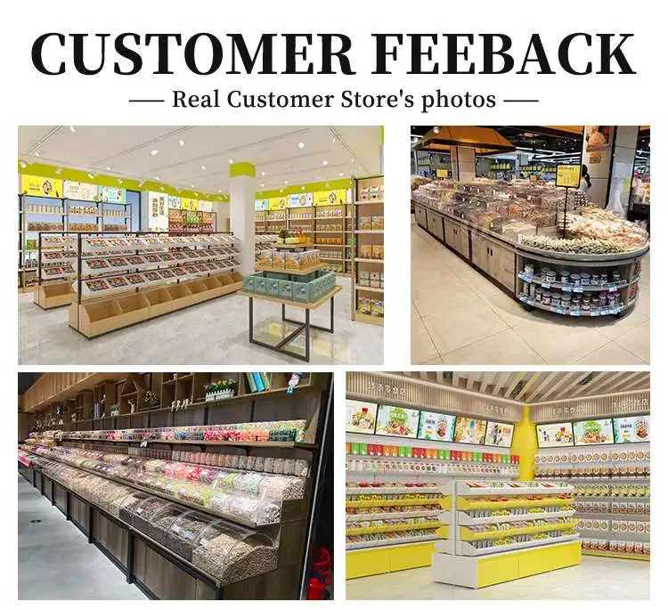 Meicheng Commercial Snack Display Candy Bulk Rack For Supermarket Nuts Displays Racks Grains Display Rack