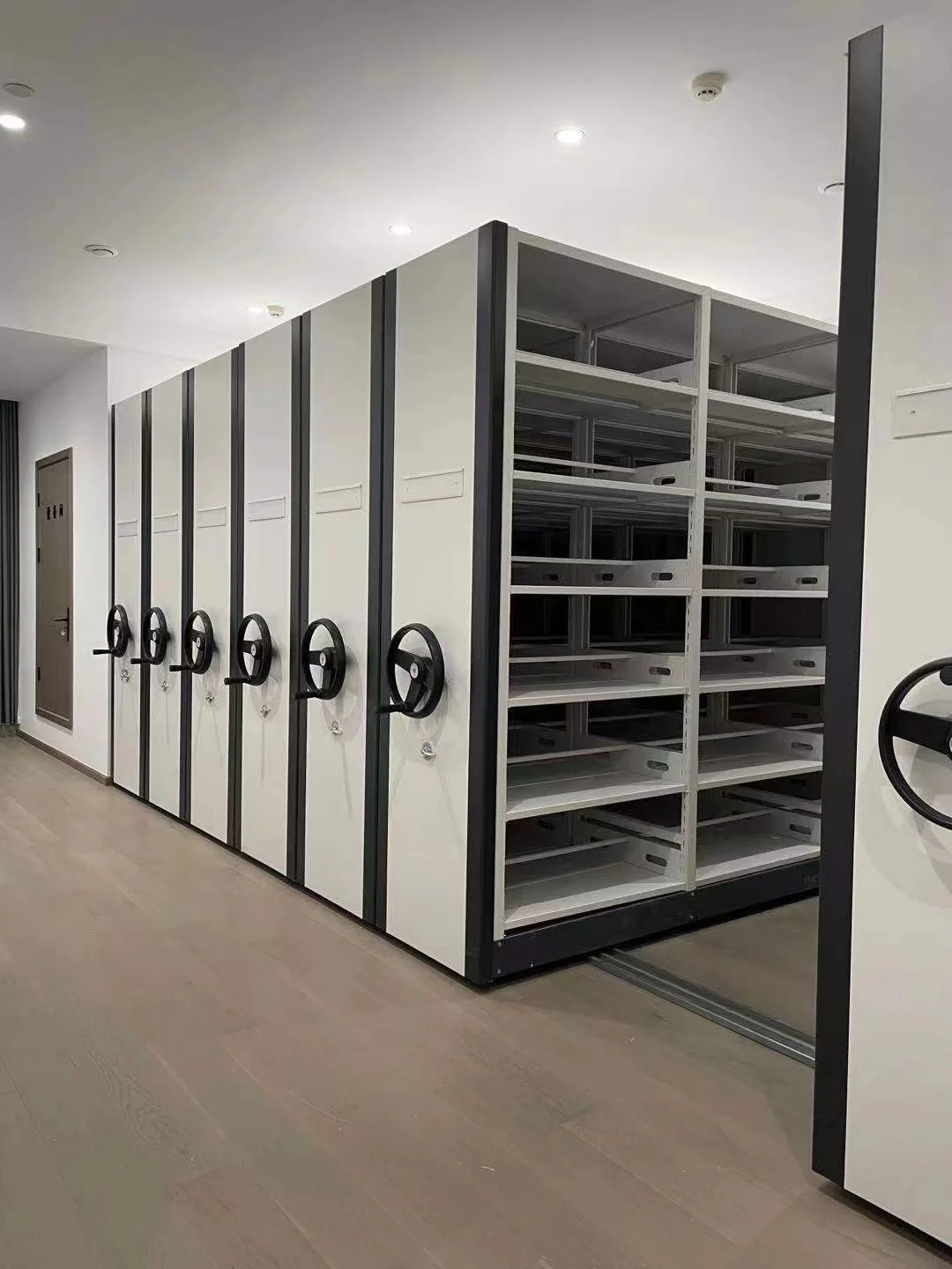 Steel Movable Mass Shelving Library Compact System Mobile High Density Archive Drawings Filing Storage Cabinet