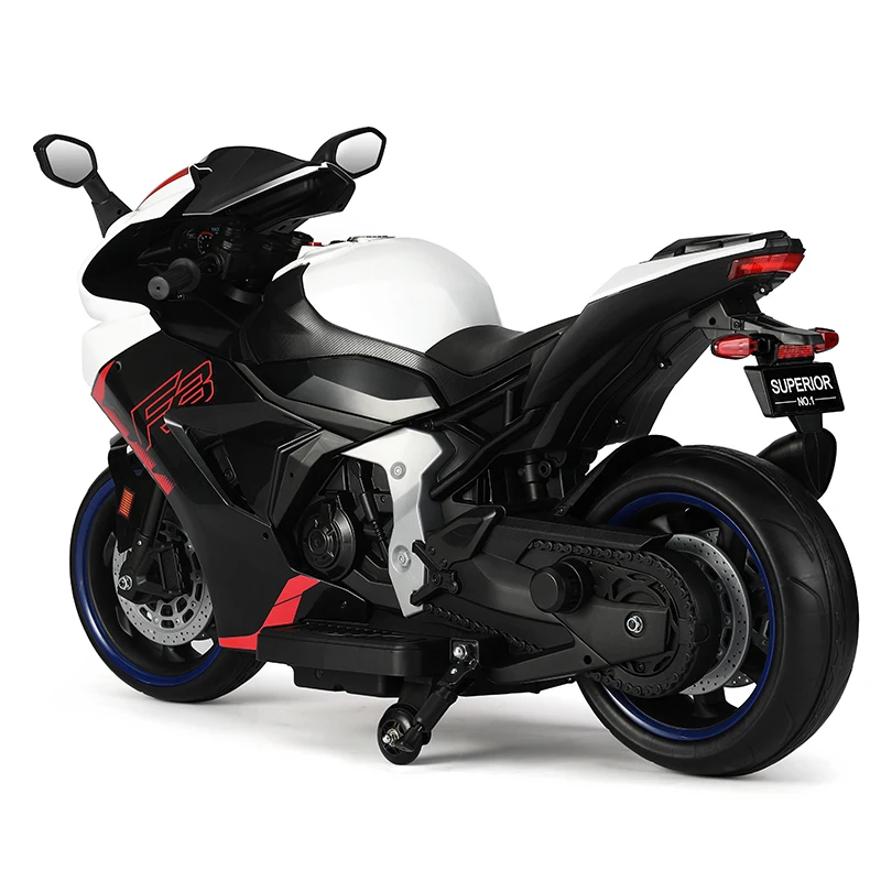 Unisex Ride-On Battery-Powered Kids Motorbike All-Ages Child Electric Motorcycle with EVA Wheels for Children Aged 5+ Years