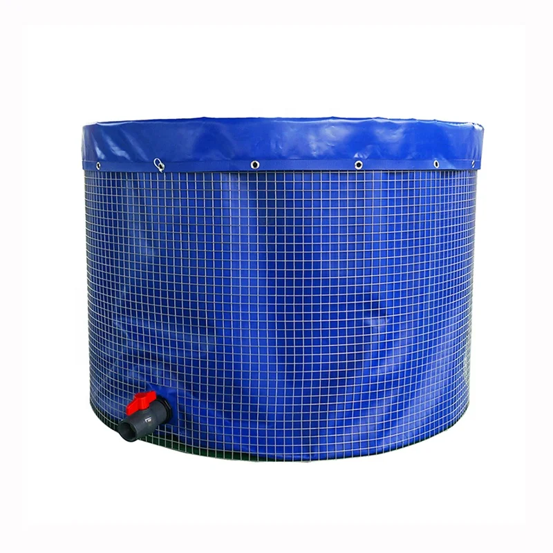 Customized Size Foldable Collapsible Round Shape Fish Pond Farming Tank For Fish Feeding