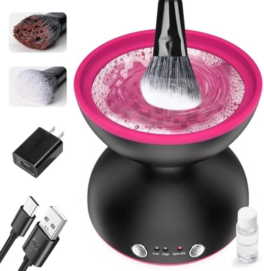 Electric Makeup Brush Cleaner Machine Portable Automatic USB Cosmetic Brushes Cleaner