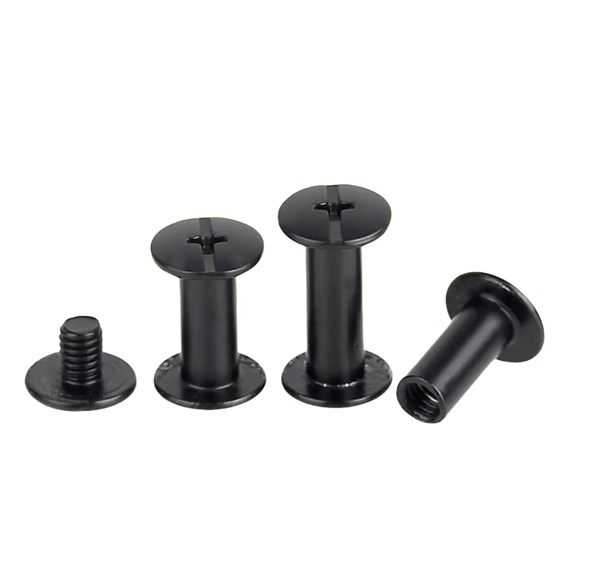 Custom brass aluminum stainless or steels nonstandard fastener male and female screw book binding set bolts Chicago Screw