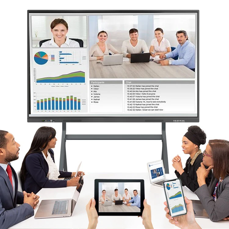 Kingone цифровая доска 4K дисплей 65 75 86 дюймов Интерактивная плоская панель для встреч умная с мультисенсорным экраном