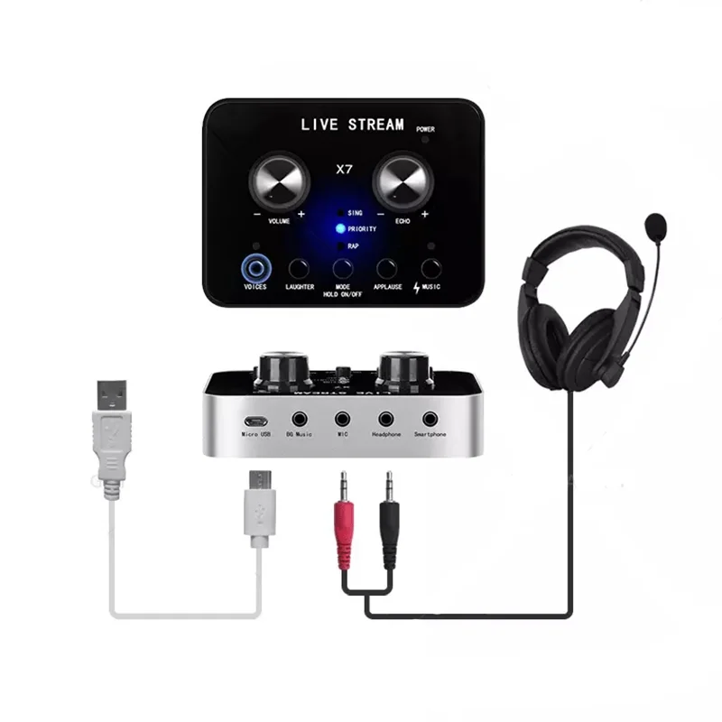 Chinese/English Version Voice Changer Voice Changer Mobile Computer Compatible with External Electronic Audio Live Sound Card