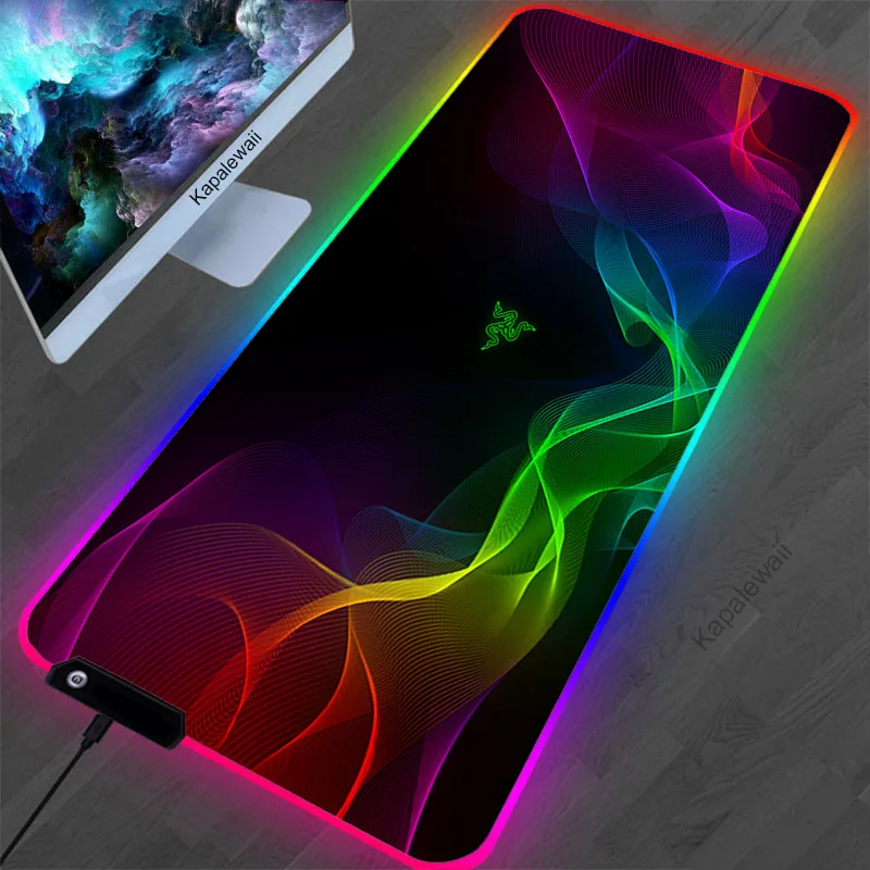 Ready Stock Waterproof Non-slip Extra Large Rgb led Gaming Mouse Pad
