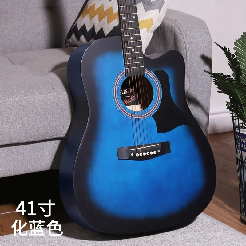 39 Inch top steel strings Classical acoustic handmade Guitar for beginner