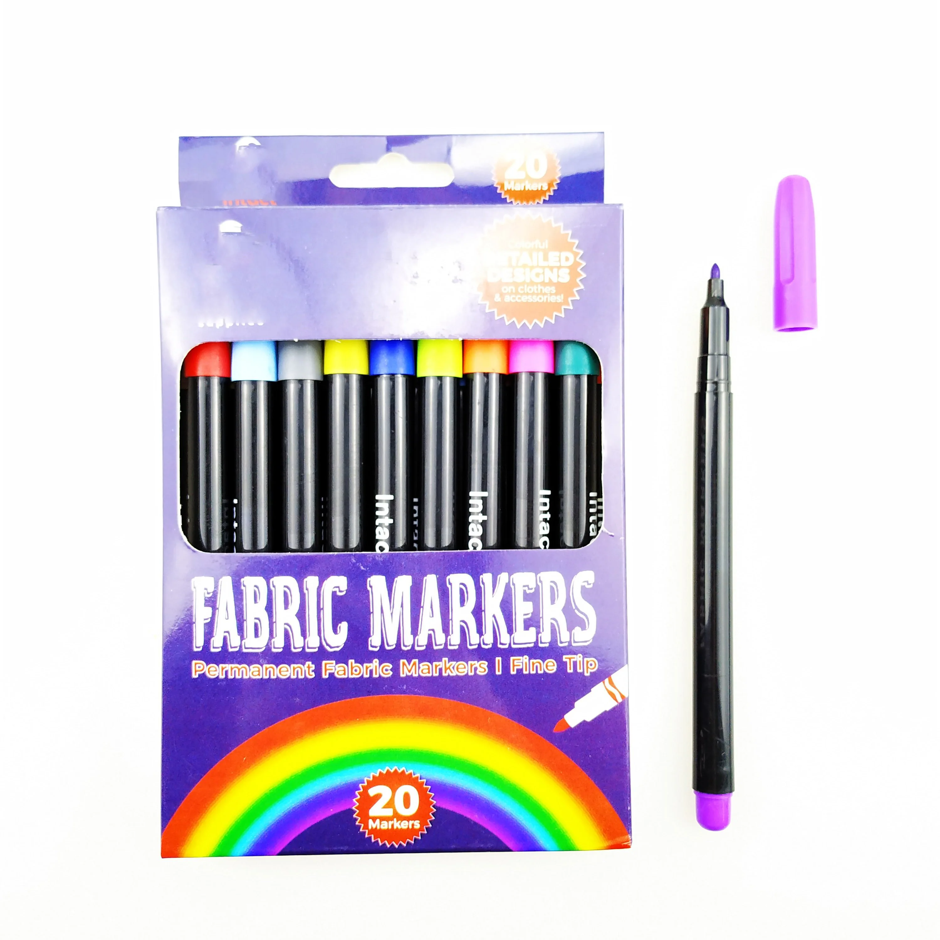 Перманентные художественные маркеры оптом, тканевые маркеры 24 цветов, тканевые маркеры