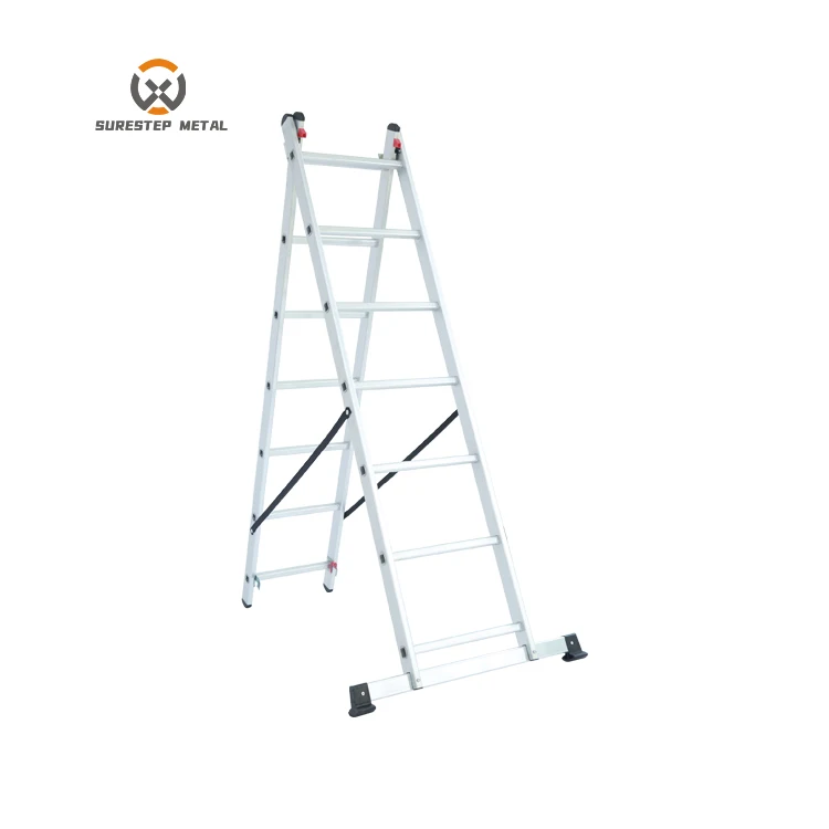 Manufacture aluminium Telescopic extension Firefighting Rope Ladder  Folding Extension Ladder