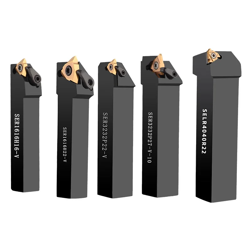 Cassar Cnc Cutting Thread Turning Tools Holder Lathe Insert Carbide Metal External Turning Tools SER 1616H16 Thread Machining