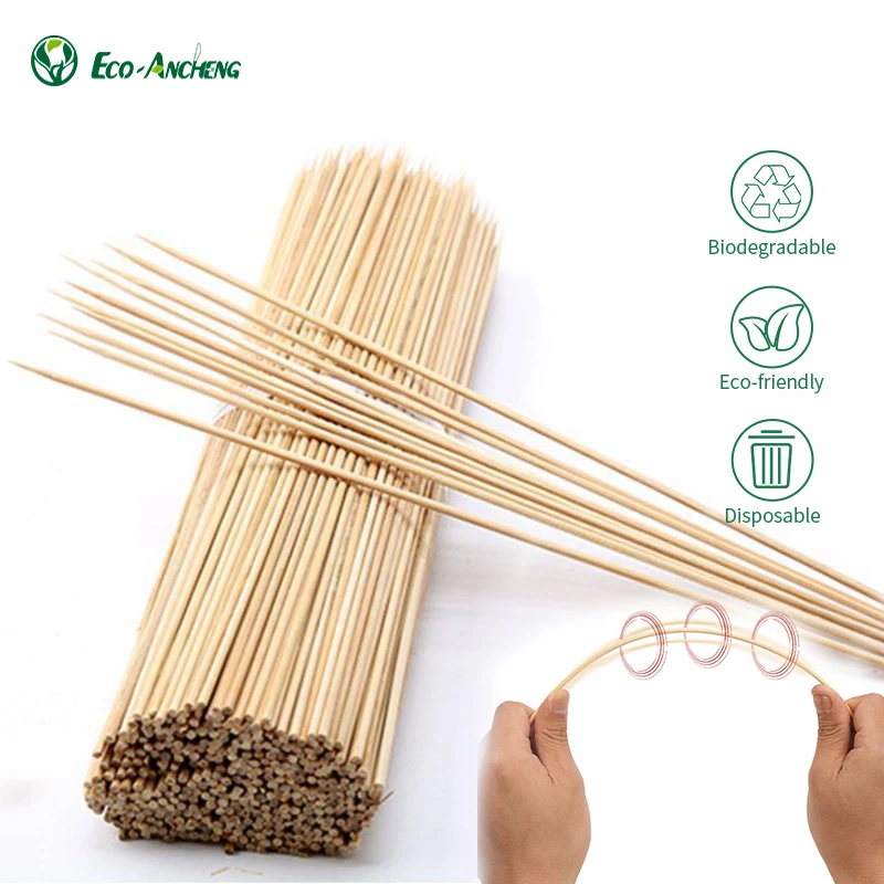 Manufacturer Heat Resistance Bbq Skewers Satay Sticks Bamboo Skewers