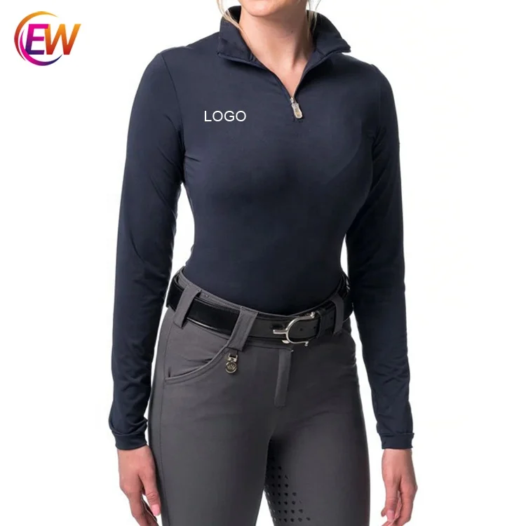 EW Sport T Shirt Horse Riding Tops Long Sleeves Equestrian Riding Shirt