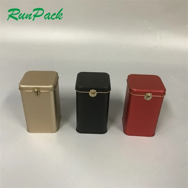 Wholesale Tea Square Cans Sealed Tea Tin Box Metal Storage Box Candy Nut Jar For Food Storage Packing