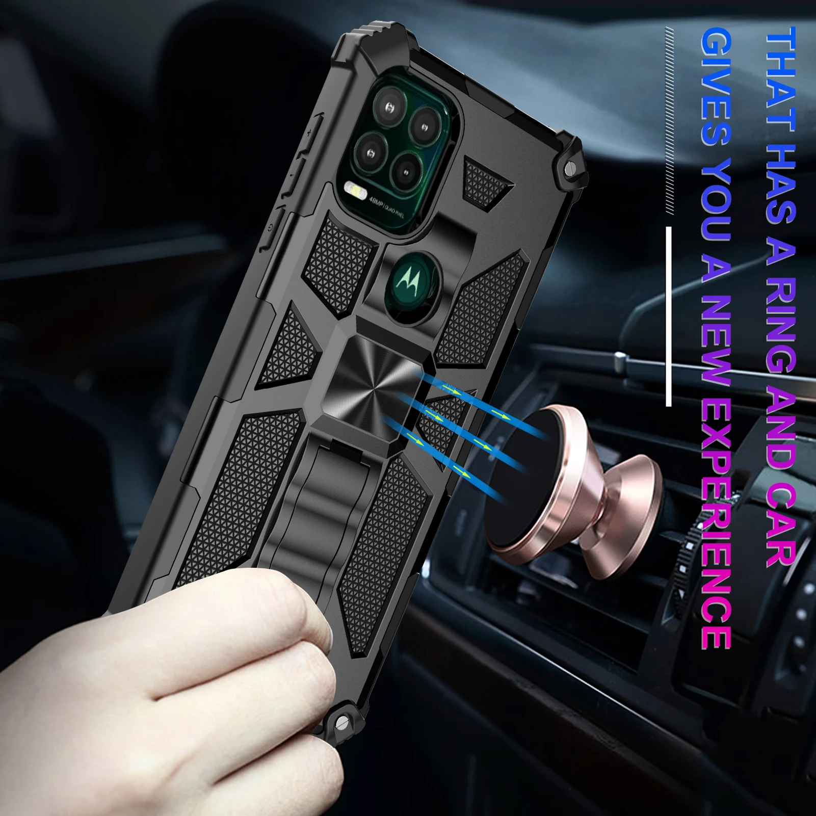 For Motorola G Power Play Stylus 5G 2021 Mobile Cell Phone Case Full Body Military Grade Built in Kickstand Heavy Duty Cover