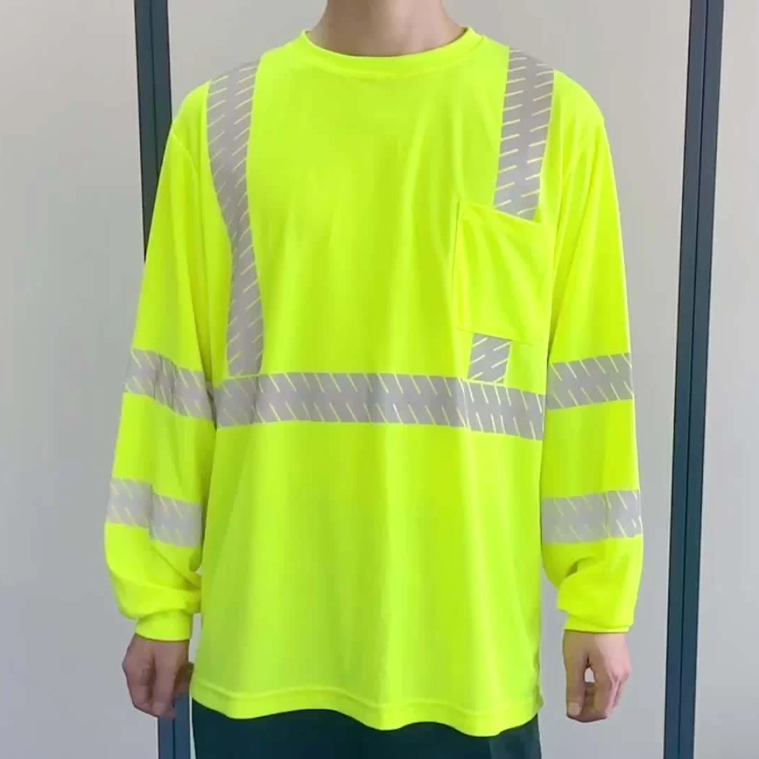 Защитная футболка hivis Рабочая одежда хорошее качество светоотражающая рубашка