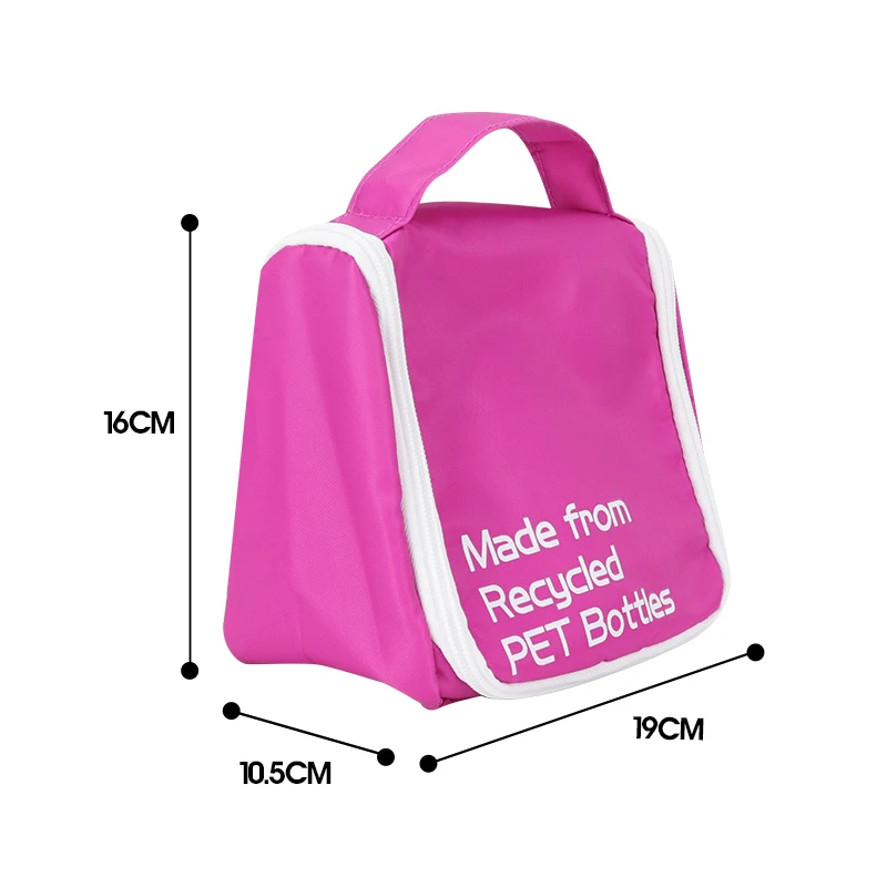 Пользовательские эко переработанные Стиральные Сумки RPET Полиэстер дорожные туалетные принадлежности сумка с подвесным крючком