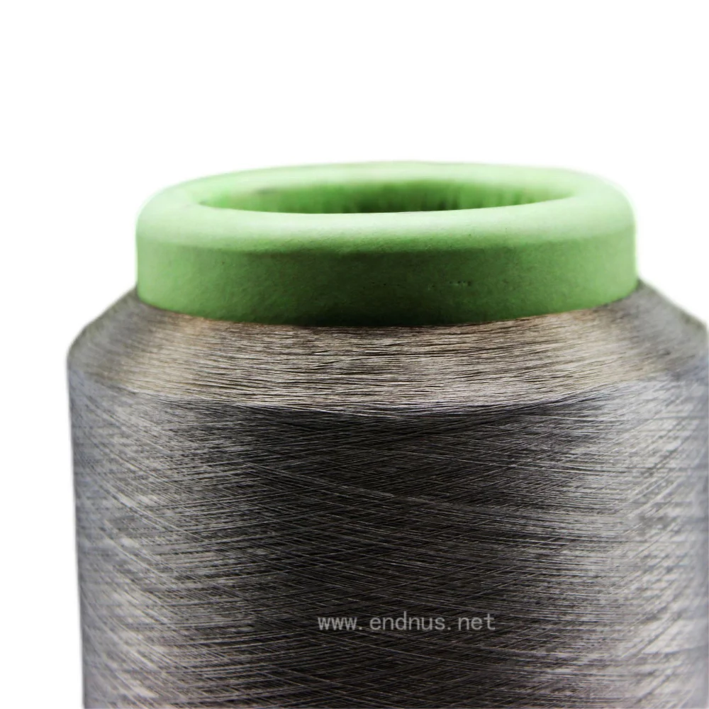 Antimicrobial Deodorization Function 18% Silver Coated 82% Nylon Conductivity Yarn For Knitting Socks