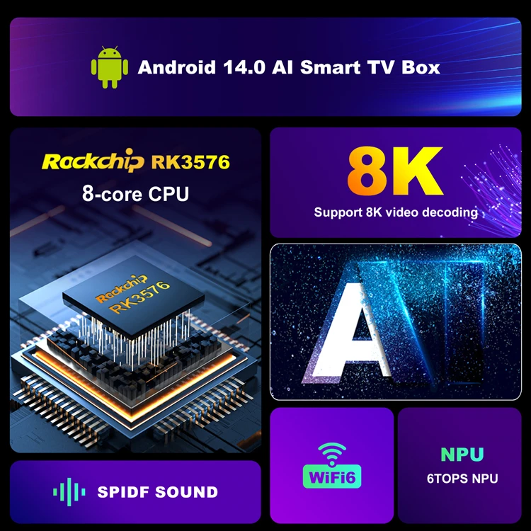 2024 new Tv box Android 14 H96 MAX M9 RK3576 8GB 128GB 1000M USB3.0 Wifi 6 BT 8K AV1 Remote Control Media Player Set Top Box
