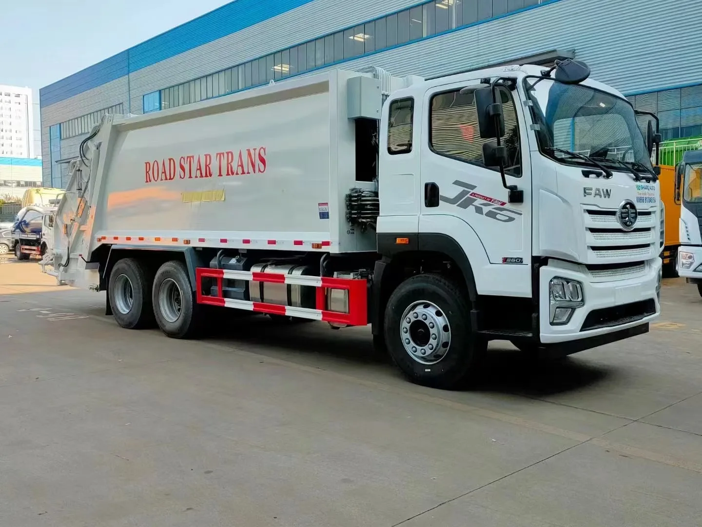 faw 6*4 compacted garbage truck High quality faw 23 ton compactor garbage truck price