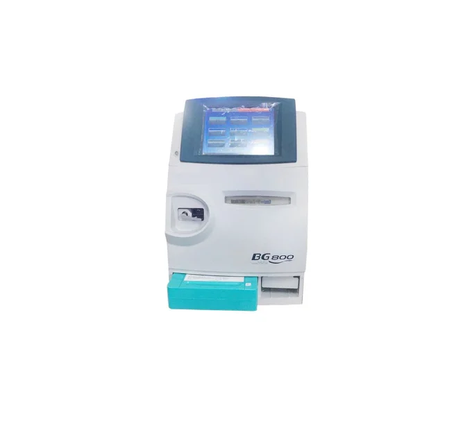New blood gas analyzer is cheap and safe for PH (CH) pCO2 pO2 K+ Na+ CI- Ca ++ Hct  B.P.