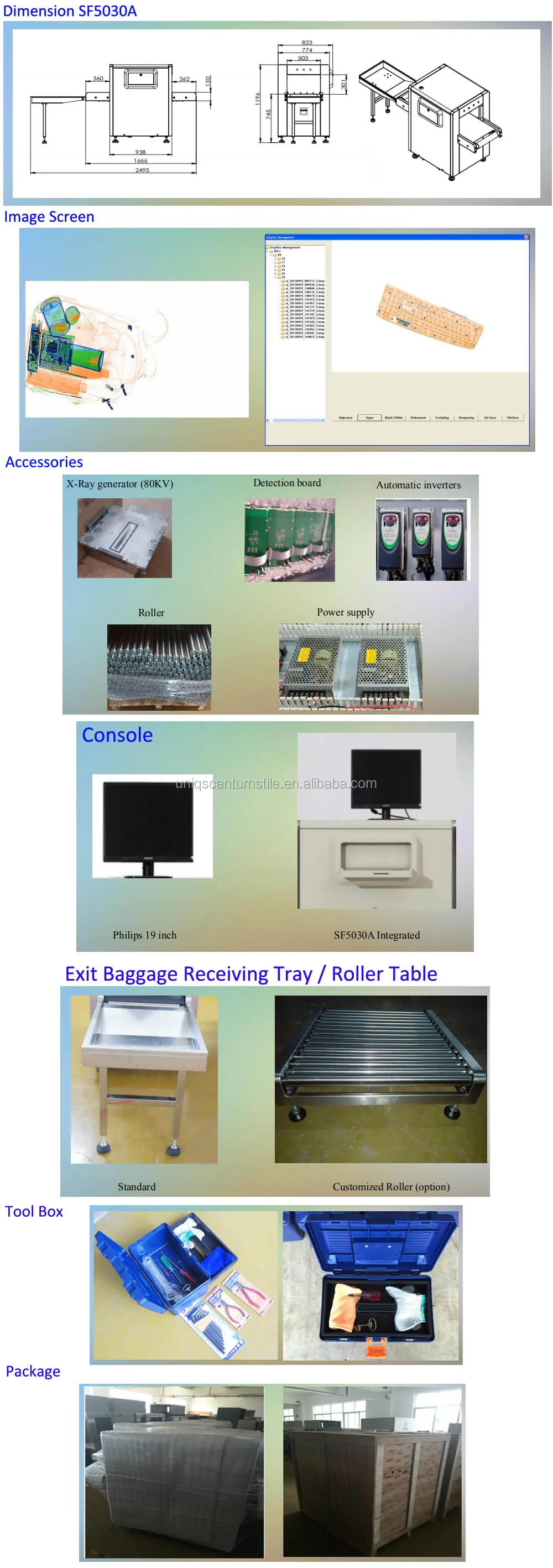 Airports  x-ray inspection baggage gate portable design speed gate swing turnstile ultrasound diagnostic tools scanner machine