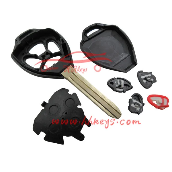 Toyot 3+1 buttons remote key shell with TOY43 blade for Toyot Car Key Shell Case Fob fits Corolla Camry Matrix Yaris RAV4