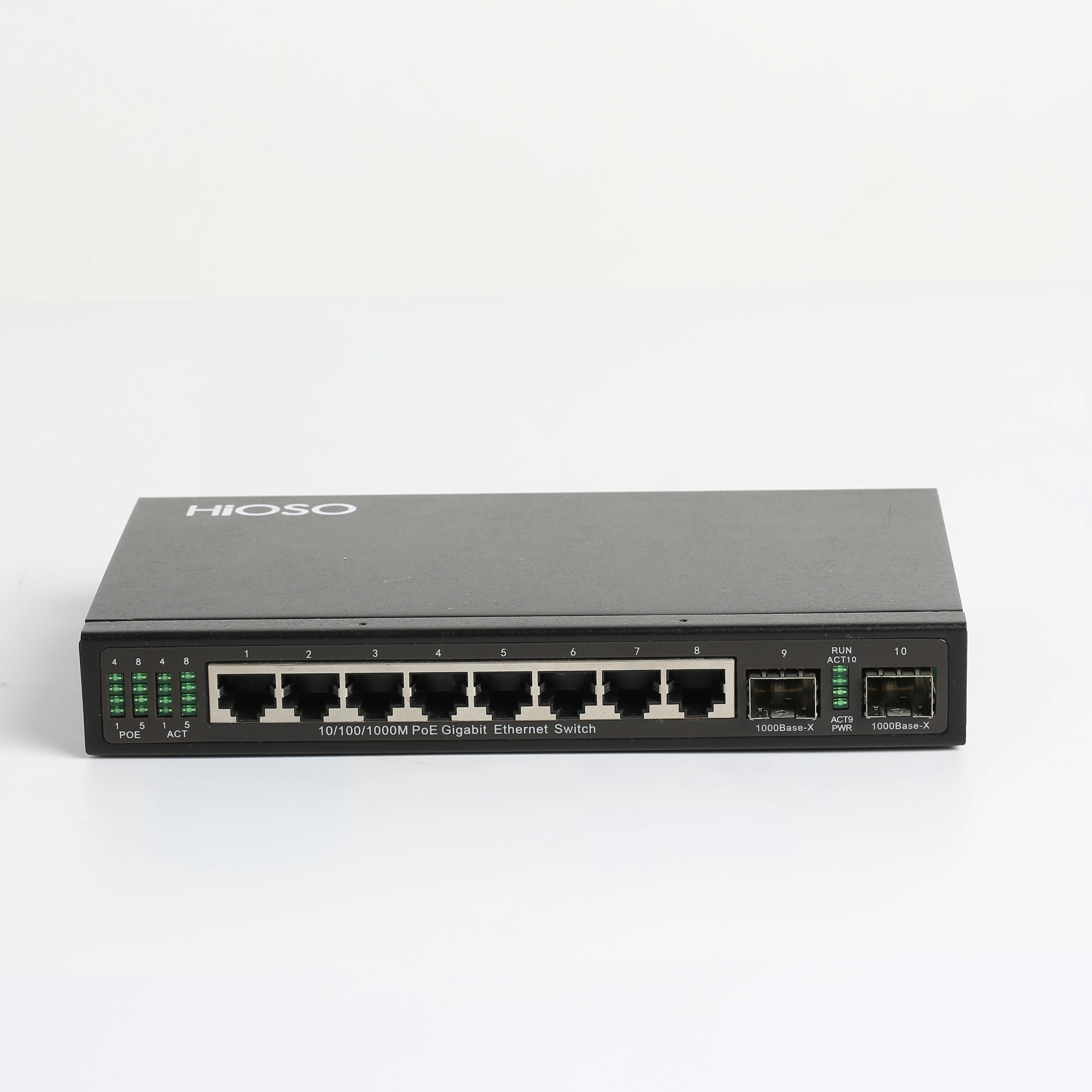 8 Port PoE Ethernet 2 port Gigabit Uplink networking Switch Built-in power supply AC110V/220V 270W POE switch