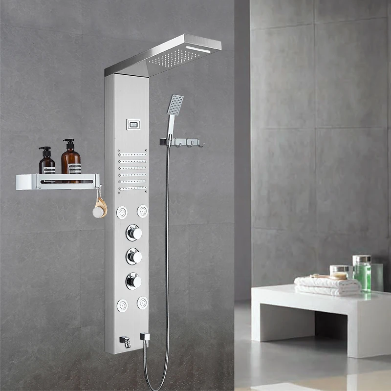 Shower Head with Filter Waterproof Hidden Camera High Pressure Stainless Steel for Hard Water Saving Bathroom Shower Head