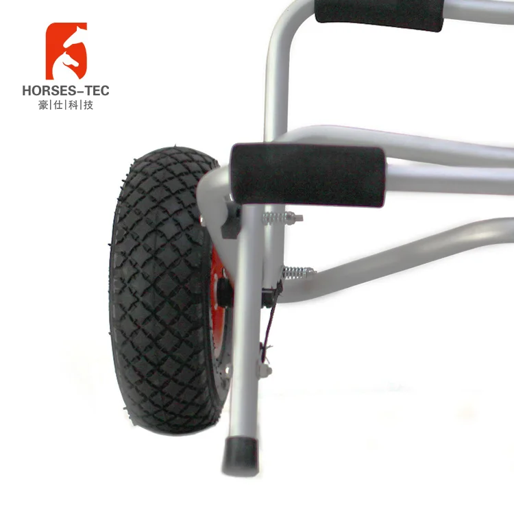 Aluminum collapsible kayak cart beach trolley fishing boat trailer