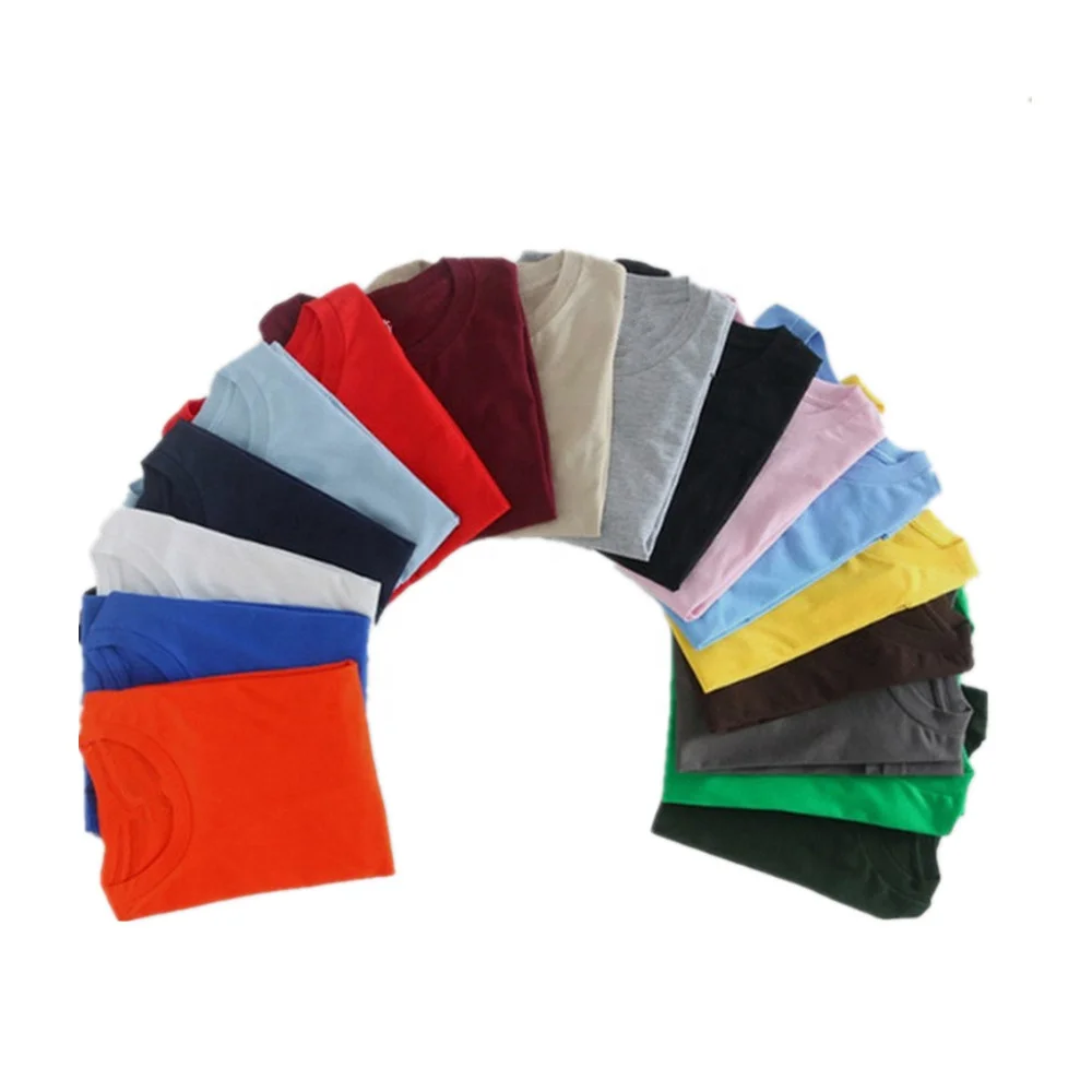 Customized wholesale cheap t shirts solid casual style plain cotton breathable t shirts in bulks