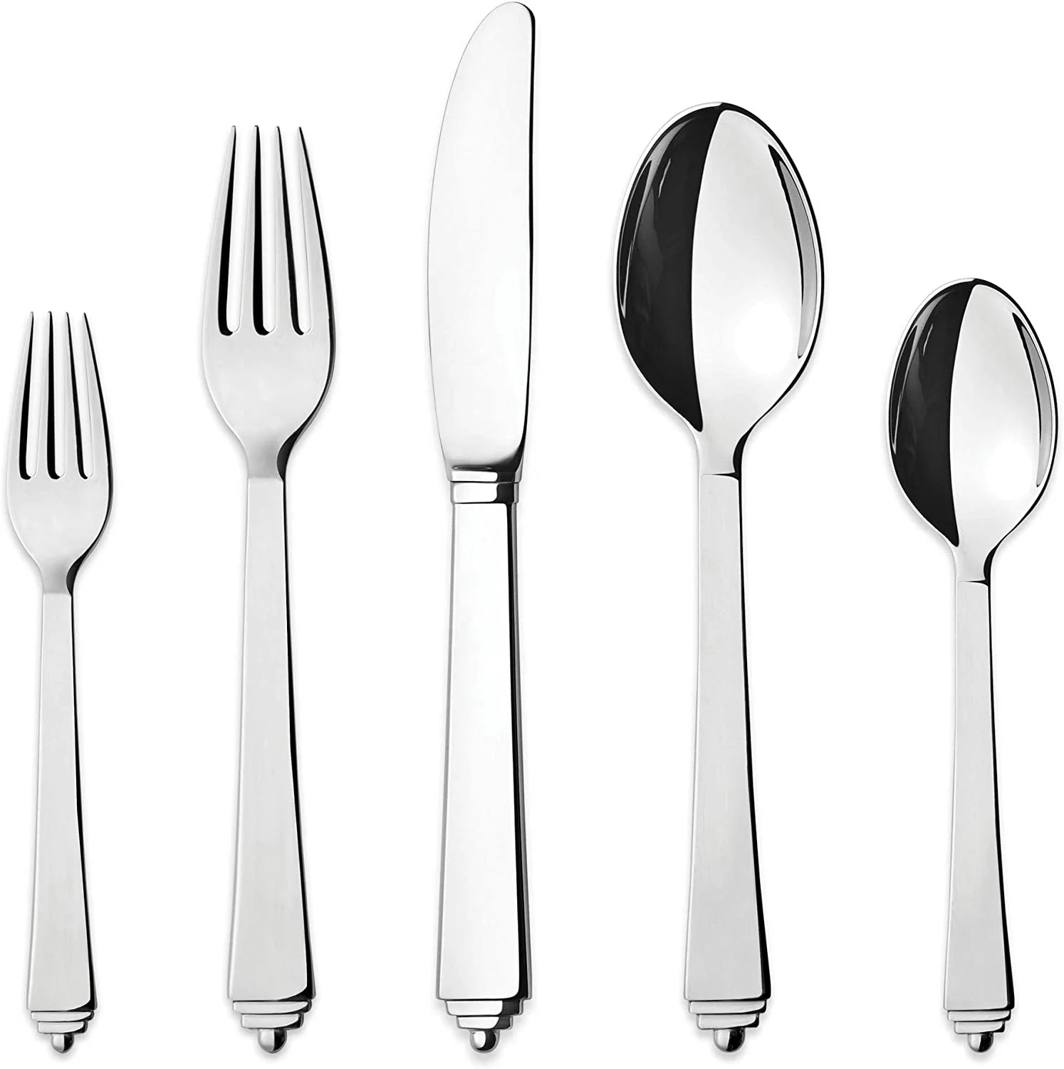 Brass Silver Plated Cutlery Dining Table Dinnerware Cutlery Set Luxury Design Brass Metal 5 Piece Cutlery Set Wholesale