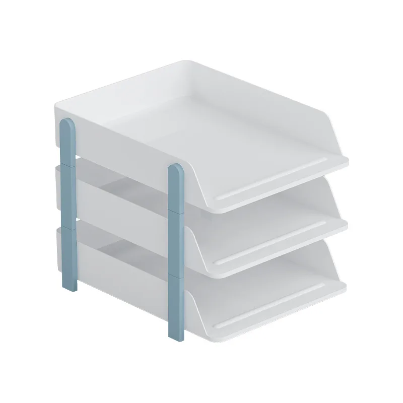 Sesame Multiple Layers A4 Paper Storage Rack Desktop Files Plastic Organizer Rack Stackable Available Documents Stationery  Rack