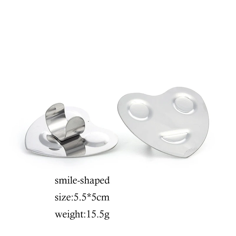 Customized Cosmetic Foundation Spatula Stick Sets Heart Smile Face Ring Makeup Eyeshadow Lip Gross Color Mixing Blending Palette