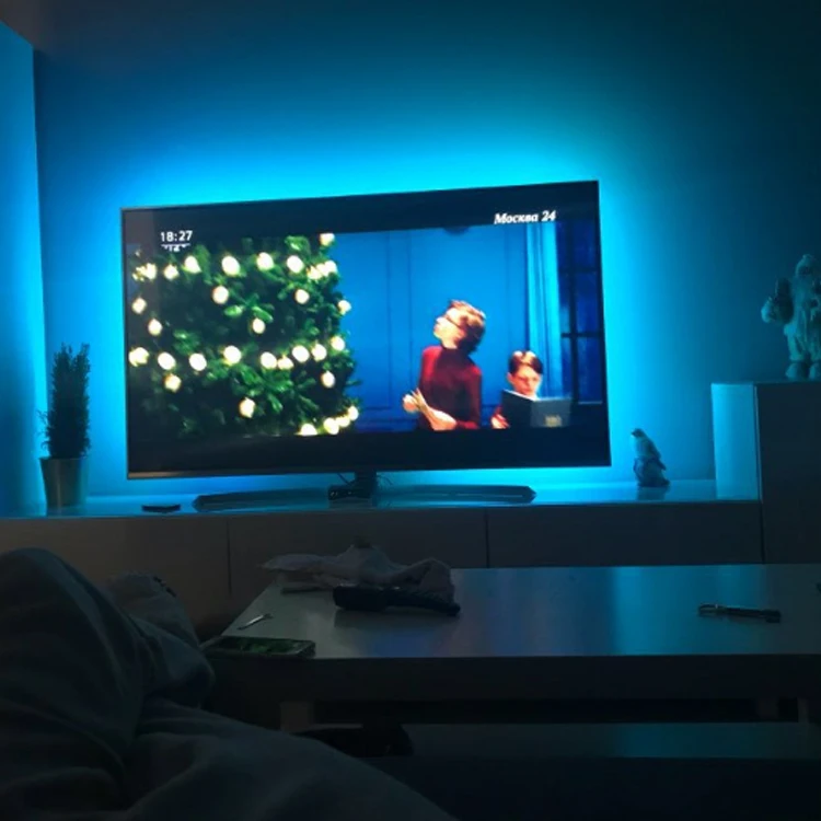 Светодиодная лента RGB с дистанционным управлением 1 м 24 клавиши питание от USB 5 В SMD 5050 гибкая Водонепроницаемая подсветка для