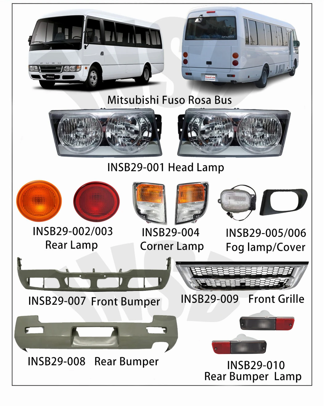 Знак на передней панели автобуса FUSO красные эмблемы высотой 11 см для Mitsubishi Fuso Rosa INSB29-017 запасных