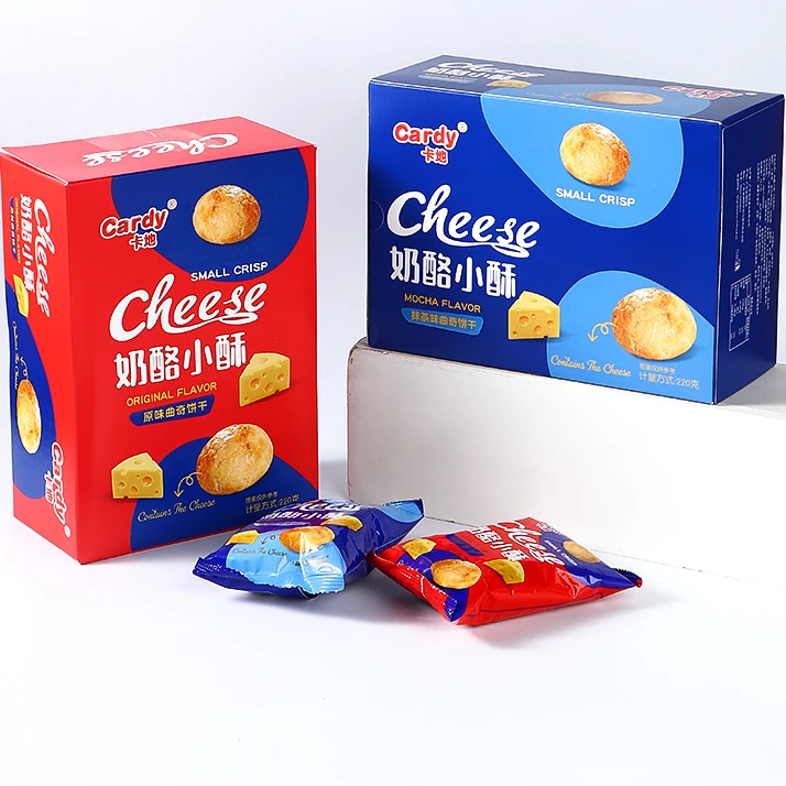 Cardy Afternoon tea exquisite snacks  Crispy Crackers Round  Birthday Party Matcha Cheese Biscuit