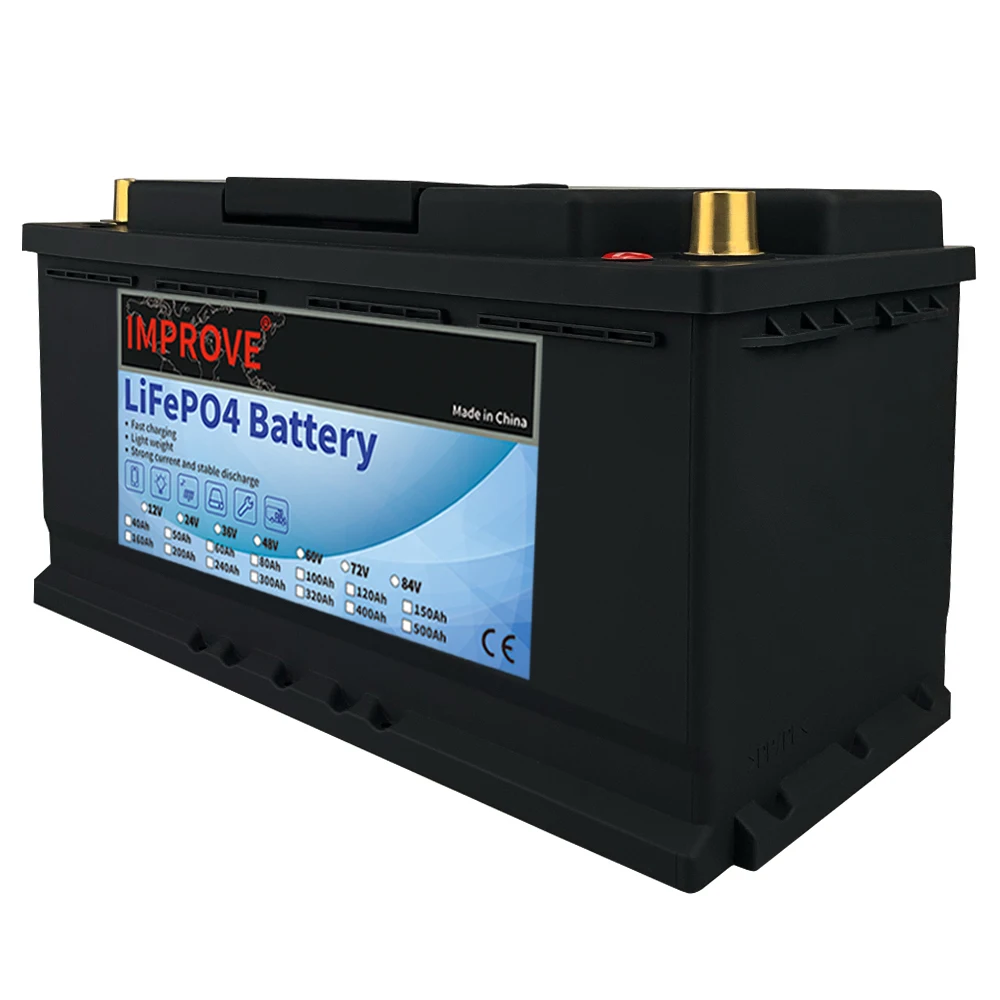 Улучшить LIFEPO4 12V 24V 36V 48V 60V 80Ah 100Ah 120Ah 240Ah 320Ah литиевая батарея для солнечных батарей RV морской катер T аккумулирования
