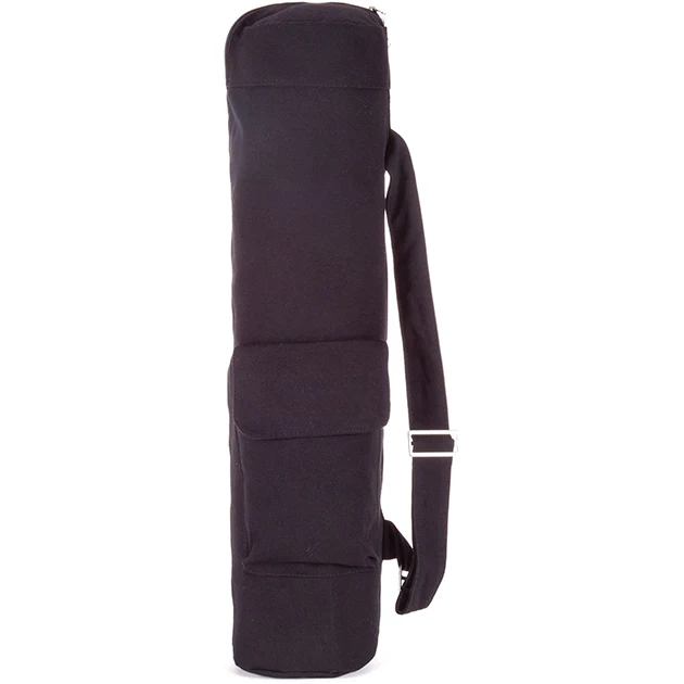 Водонепроницаемый холщовый Коврик для йоги, тренажерного зала, с 2 карманами и регулируемым плечевым ремнем