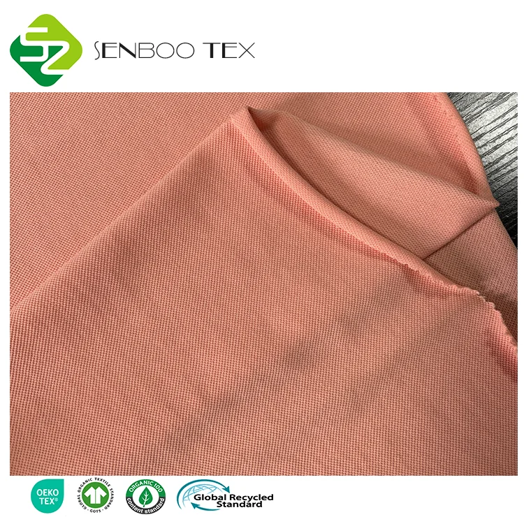 Luxurious 100% Organic Cotton Pique Fabric 120gsm Knitted Interlock Style for Sportswear Home Textiles GOTS Certified Boys Girls