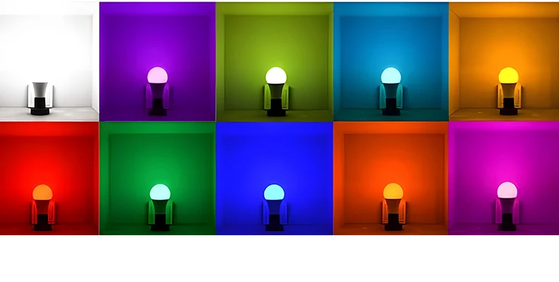Hot Selling Dimming Multi-Color Smart LED RGB Bulb Remote Control Lighting RGB Lamp