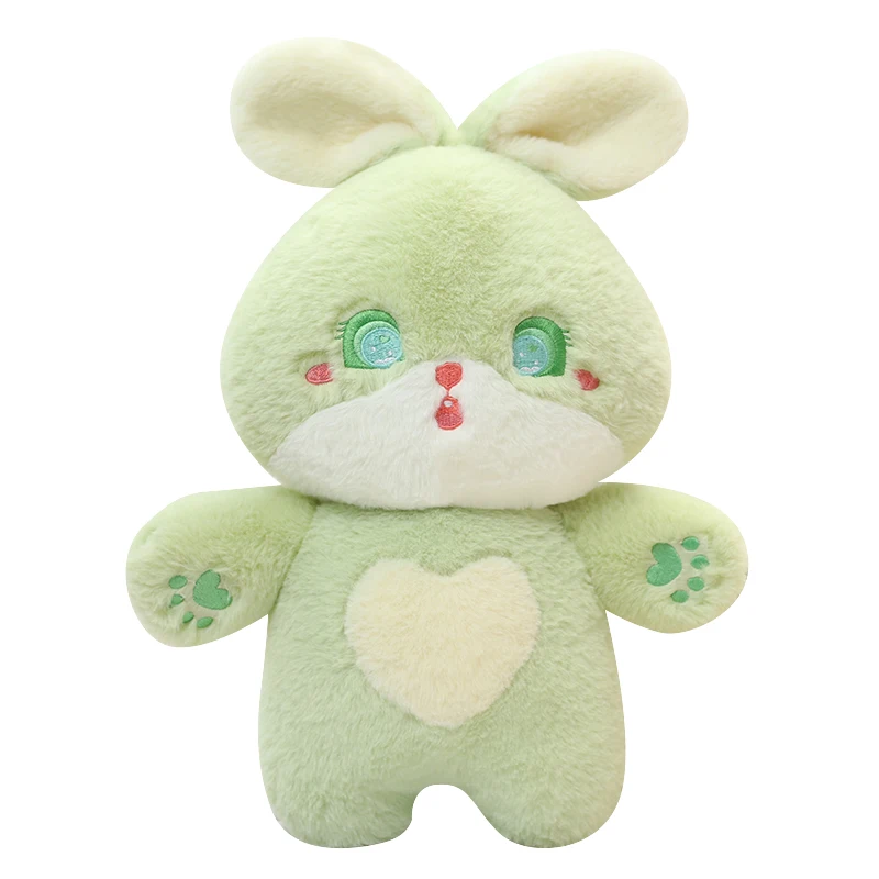 Wholesale Of New Materials Cheap Standing Bunny Soft Doll 10 inch Fluffy Round Eyed Rabbit Animal Stuffed Toys